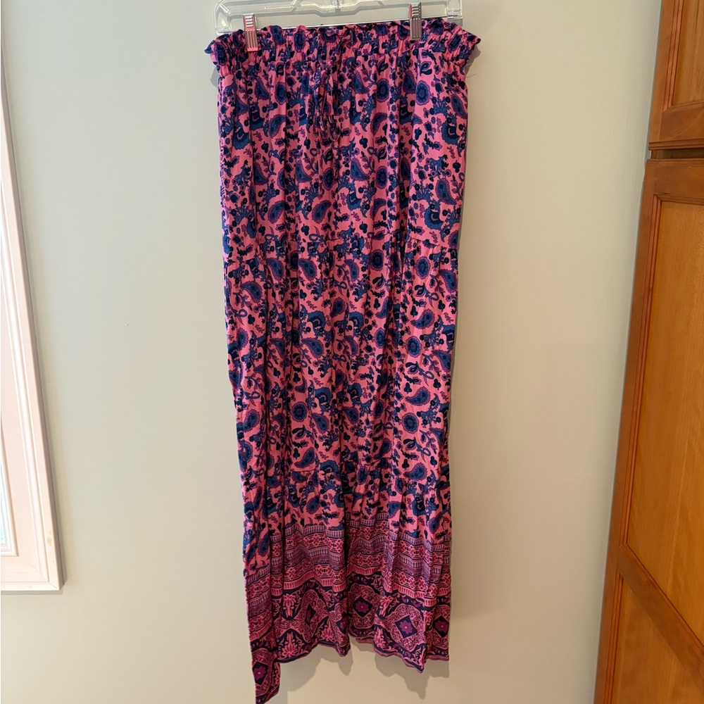 Amazon Pink and Blue Maxi Skirt